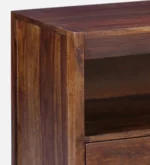 Minimalist Sheesham Wood TV Console with Open Shelf - Image 4