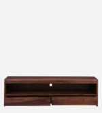 Minimalist Sheesham Wood TV Console with Open Shelf - Image 5