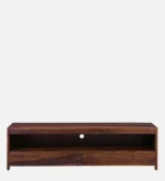 Minimalist Sheesham Wood TV Console with Open Shelf - Image 7