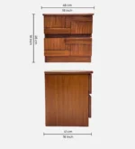 Mltrique Premium Sheesham Wood Nightstand with Storage Drawer - Image 6