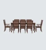 Mlvanto Premium 8 Seater Dining Table Set in Rich Teak Finish - Image 10
