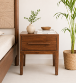 Mlvarnox Modern Wooden Side Table with Spacious Storage Drawer