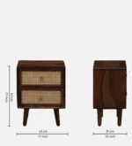 Mlzovia Wooden Bedside Cabinet - Image 8