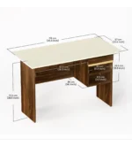 Modern Wooden Study Table with Storage - Image 3