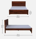 Molvanta Handcrafted Sheesham Wood Bed for Stylish Living Spaces - Image 5
