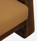 Monk Solid Sheesham Wood Luxury Single Seater Sofa in Walnut Finish - Image 3