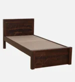 Lorixa Solid Wood Single Bed in Rich Walnut Tone - Image 4