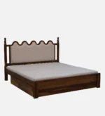 Morlenza Elegant Wooden Platform Bed in Honey Oak Finish - Image 3