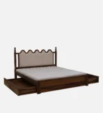 Morlenza Elegant Wooden Platform Bed in Honey Oak Finish - Image 12