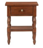 Mrvento Luxury Sheesham Wood Bedside Table with Storage Drawer - Image 5