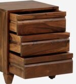 Mspen Natural Finish Bedside Cabinet with Drawer - Image 2