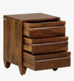 Mspen Natural Finish Bedside Cabinet with Drawer - Image 3
