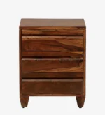 Mspen Natural Finish Bedside Cabinet with Drawer - Image 5