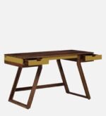 Nail Sheesham Wood Writing Table In Scratch Resistant Provincial Teak Finish - Image 4