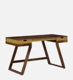 Nail Sheesham Wood Writing Table In Scratch Resistant Provincial Teak Finish - Image 5