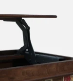Neem Wood Handcrafted Coffee Table in Distressed Grey Finish - Image 6