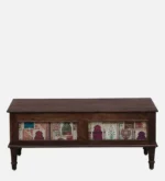 Neem Wood Handcrafted Coffee Table in Distressed Grey Finish - Image 7