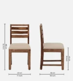 Nelmor Premium Sheesham Wood 8 Seater Dining Set with Comfortable Chairs - Image 3