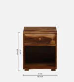 Neltrico Premium Wooden Nightstand with Storage - Image 2