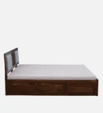 Nenvyra Sheesham Wood Storage Bed in Natural Earth Finish - Image 4