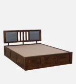 Nenvyra Sheesham Wood Storage Bed in Natural Earth Finish - Image 7