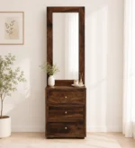 Nilan Solid Wood Dressing Table with Cabinet Storage