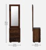 Nilan Solid Wood Dressing Table with Cabinet Storage - Image 6
