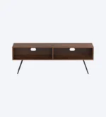 Nirvan Rustic Solid Wood TV Stand In Warm Matte Teak Finish - Image 4