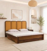 Nraftello Handmade Sheesham Wood Bedroom Bed for Modern Homes