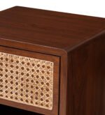 Oarvanta Solid Wood Bedside Table with Open Shelf Design - Image 2