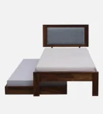 Oelmora Solid Wood Single Bed with Minimalist Design and Smooth Finish - Image 2