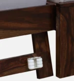 Oelmora Solid Wood Single Bed with Minimalist Design and Smooth Finish - Image 4