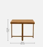 Oeltrona Sheesham Wood Dining Table Set in Warm Natural Tone with Smooth Finish - Image 2
