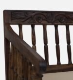 Oslo Premium Sheesham Wood Single Seater Sofa Chair in Honey Oak Finish - Image 2