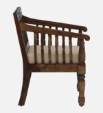 Oslo Premium Sheesham Wood Single Seater Sofa Chair in Honey Oak Finish - Image 4