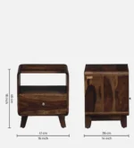 Palencia Natural Finish Wooden Side Table - Image 4
