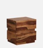 Pelix Natural Finish Solid Wood Bedside Cabinet - Image 3