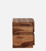 Pelix Natural Finish Solid Wood Bedside Cabinet - Image 7