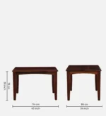 Pelvion Solid Wood Dining Table in Premium Natural Aesthetic Finish - Image 6
