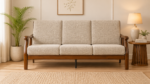 Orson Sheesham Wood 3 Seater Sofa in Teak Finish