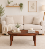 Pine Wood Vintage Trunk Style Coffee Table in Rustic Brown