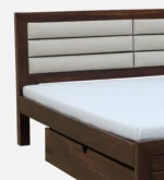 Pion Solid Sheesham Wood King Size Hydraulic Storage Bed in Classic Finish - Image 2