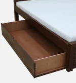 Pion Solid Sheesham Wood King Size Hydraulic Storage Bed in Classic Finish - Image 4