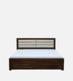 Pion Solid Sheesham Wood King Size Hydraulic Storage Bed in Classic Finish - Image 7