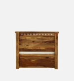 Porixa Solid Wood Single Bed for Home in Warm Walnut Finish - Image 6