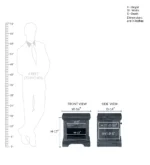 Prestive Bedroom Side Table with Utility Storage Shelf - Image 2