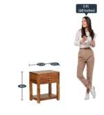 Prestova Luxury Wooden Bedside Cabinet - Image 8