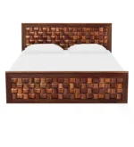 Privanta Premium Natural Wood Bedroom Bed with Elegant Minimal Finish - Image 3