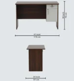 Pro Writing table In Brown Finish - Image 3