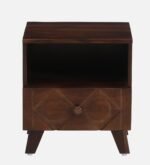 Pruven Sheesham Wood Bedside Table in Storm Grey Wood Finish - Image 2